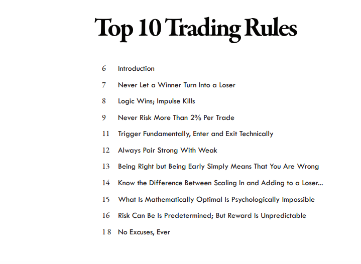 top 10 trading rules
