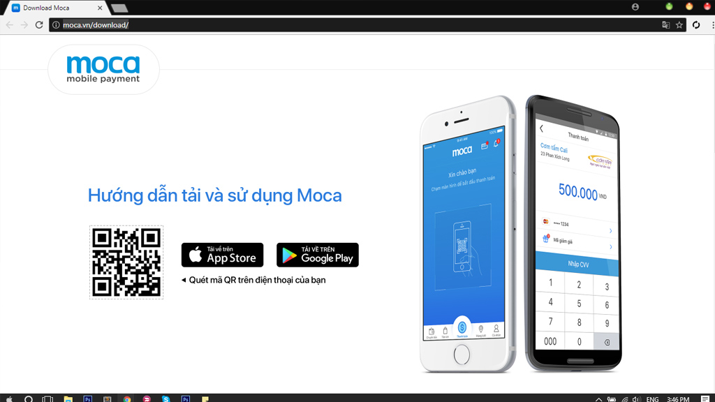 Khuyến mãi nạp card 50.000 VNĐ chỉ thanh toán 5.000 VNĐ với ứng dụng Moca